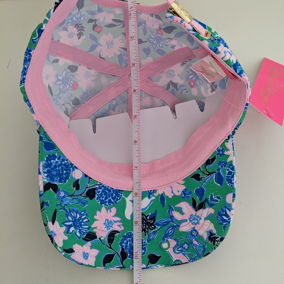NWT! Lilly Pulitzer Run Around Hat In Spearmint Gold Till You Drop Accessoriesf - Picture 8 of 10